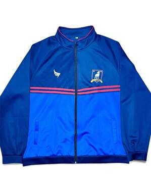 Ted Lasso AFC Richmond Blue Track Jacket Adult Large Full Zip Soccer TV Show Cos